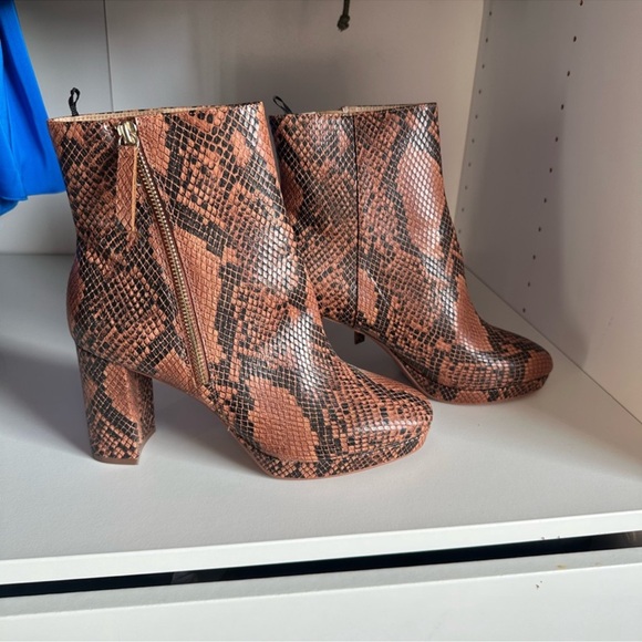 Brand New Snake Skin Ankle Boots - Picture 3 of 6